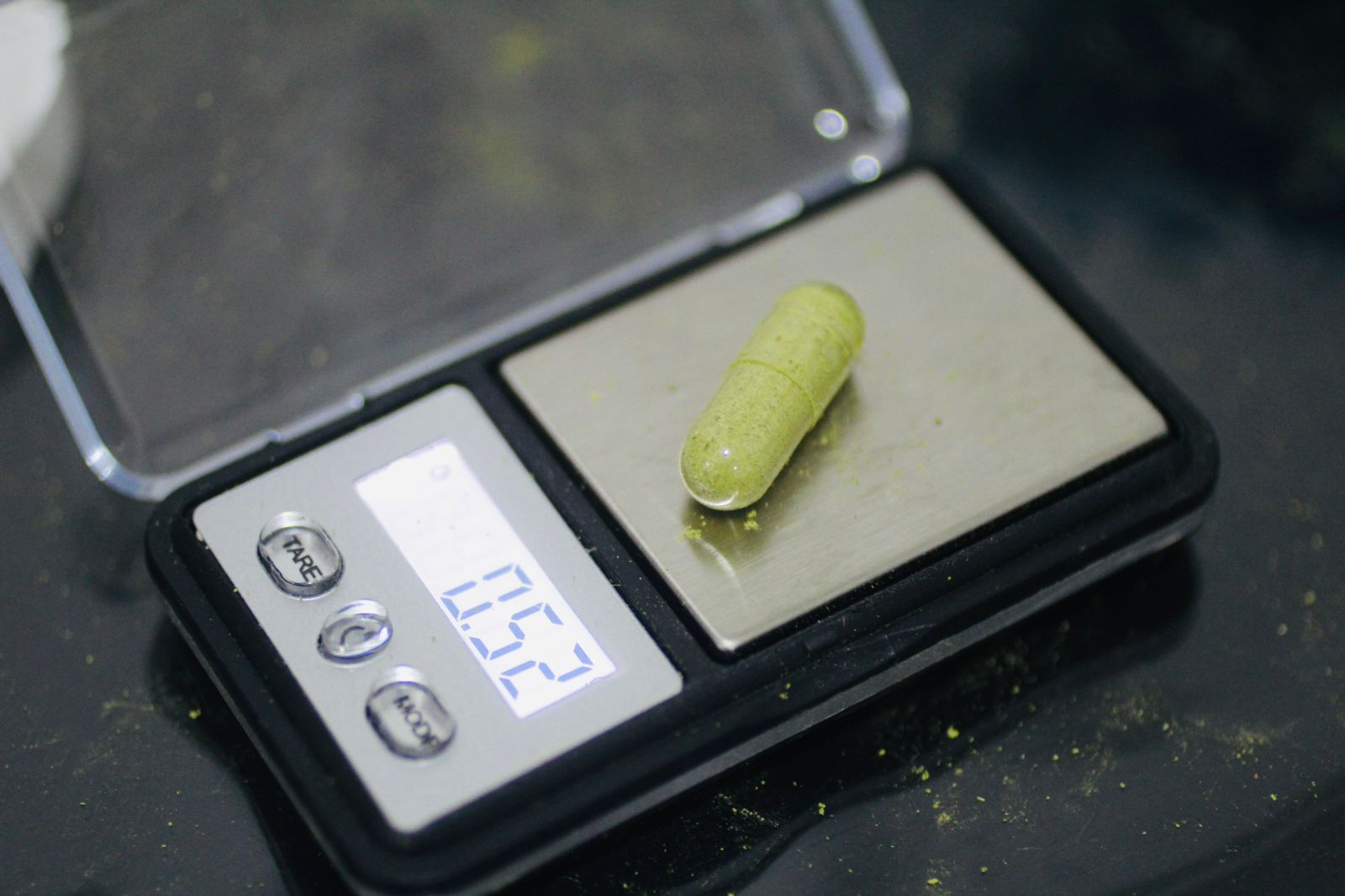 Close up of organic matcha package